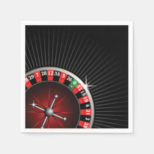 Roulette-casino-papiercannenset Servetten