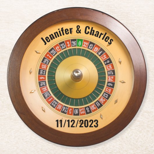 Roulette Casino Thormding Wedding Onderzetter (Voorkant)