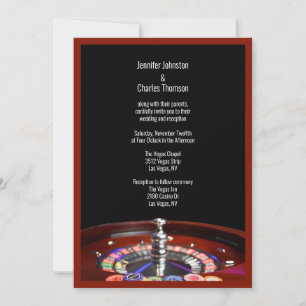 Roulette Casino Wedding Invitation Kaart