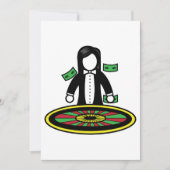 Roulette Dealer Uitnodigingen (Voorkant)