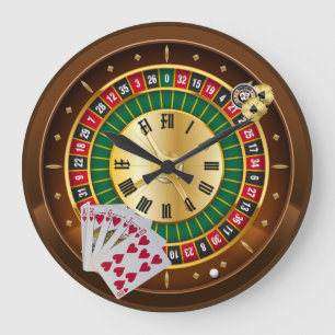 roulette en kaartenmuurklok grote klok