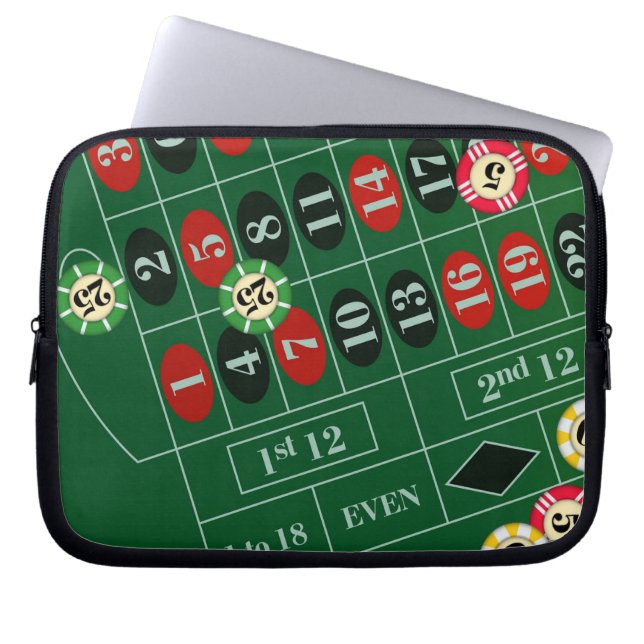 Roulette-laptophoes Laptop Sleeve (Voorkant)
