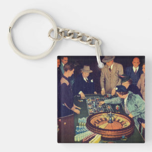 Roulette Scene, Las Vegas, Nevada Sleutelhanger
