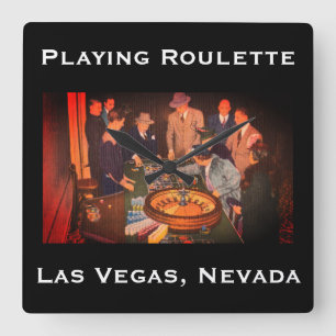  Roulette Scene, Las Vegas, Nevada Vierkante Klok