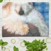 Roulette Scottie Terrier Serviette de cuisine (Plié)