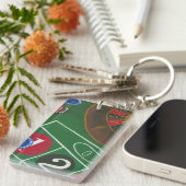 Roulette-tabel met chips en wiel sleutelhanger (Voorkant Rechts)