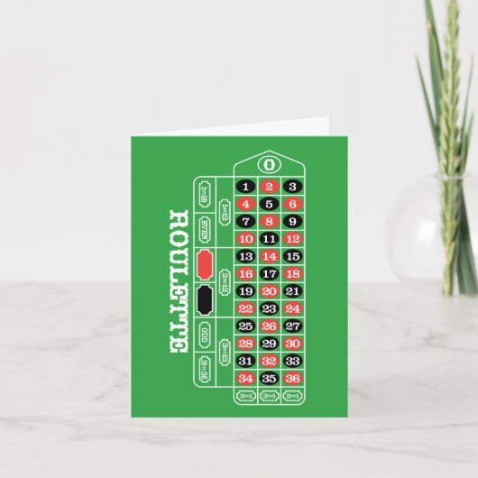 Roulette tafel - Casino gokken om Kaart te winnen (Voorkant)