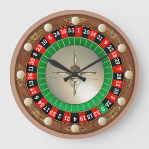 Roulette Wall-klok Grote Klok