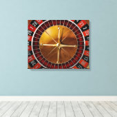 Roulette Wheel Canvas Afdruk (Insitu (Houten vloer))