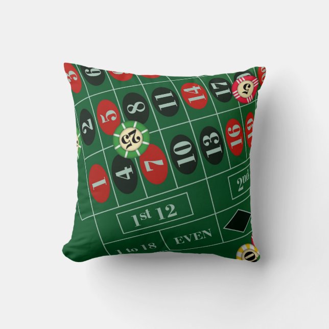 Roulette Wheel Custom Pillow Kussen (Voorkant)