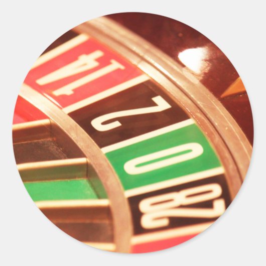 Roulette Wheel Ronde Sticker (Voorkant)