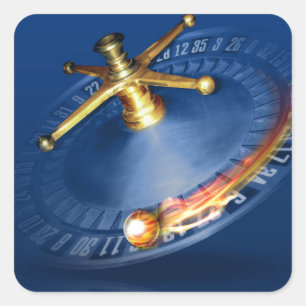 Roulette Wheel Vierkante Sticker