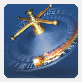 Roulette Wheel Vierkante Sticker