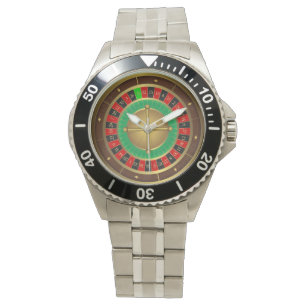 Roulette wiel roestvrij staal horloge