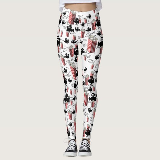 Roulettes de films et Leggings de Popcorn (Devant)