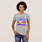 Roulez Avec ! T-shirt Rainbow Roller Skate (Devant entier)