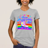 Roulez Avec ! T-shirt Rainbow Roller Skate (Devant)