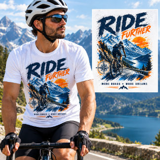 ROULEZ PLUS LOIN – T-Shirt d'aventure cycliste