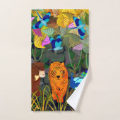Roulon indien de singe de la Jungle Tigre Soleil O (Serviette à main)