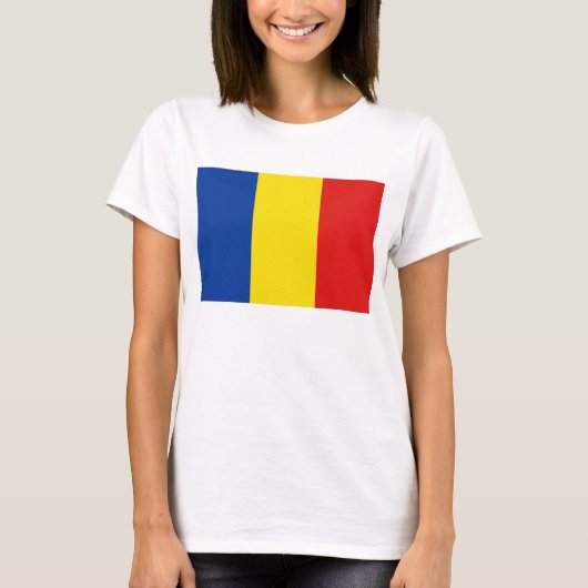 Roumanie Drapeau x Carte T-shirt (Devant)