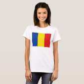 Roumanie Drapeau x Carte T-shirt (Devant entier)