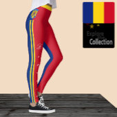 Roumanie leggings de mode, Drapeau roumain /sports