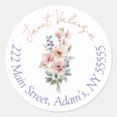 Round address labels (Voorkant)