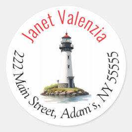 Round address labels