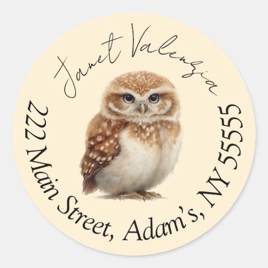 Round address labels (Voorkant)