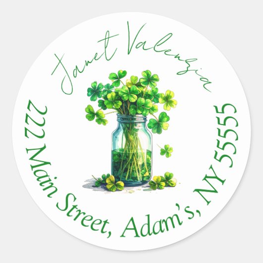Round address labels (Voorkant)
