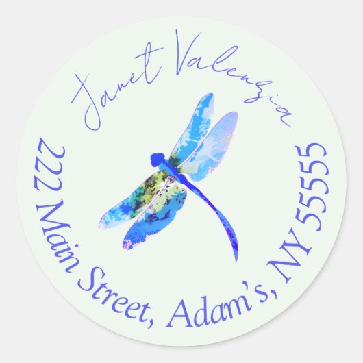 Round address labels (Voorkant)