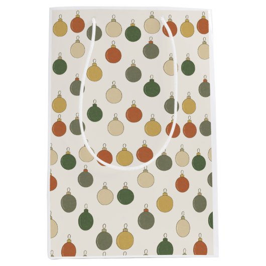 Round Baubles Pattern			 Medium Cadeauzakje (Voorkant)