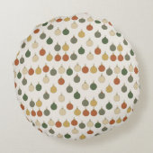 Round Baubles Pattern Rond Kussen (Achterkant)