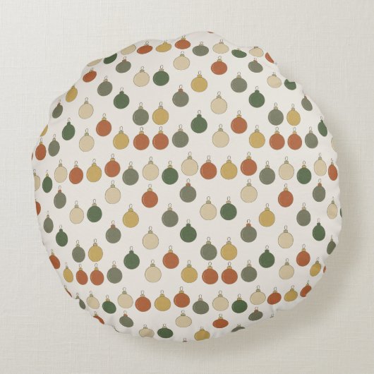 Round Baubles Pattern			 Rond Kussen (Achterkant)