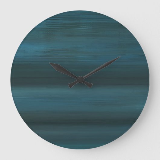Round Blue Rain Abstract Wall Clock Grote Klok (Voorkant)