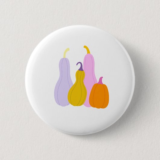 Round Button with colorful pumpkins (Voorkant)