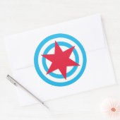 Round Chicago-vlag Ronde Sticker (Envelop)
