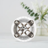 Round Christian Fellowship Dinner Invitation (Debout devant)