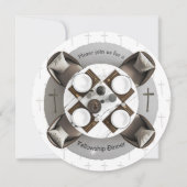 Round Christian Fellowship Dinner Invitation (Devant)