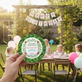 Round Custom Photo & Leaf Birthday Invitation