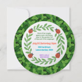 Round Custom Photo & Leaf Birthday Invitation (Dos)