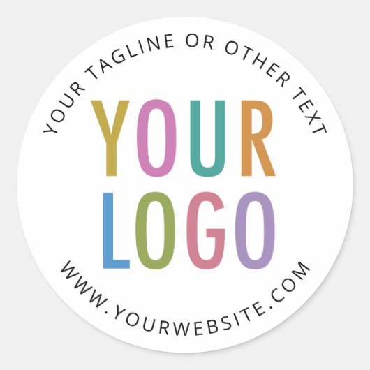 Round Custom Stickers Business Logo Small Minimum (Voorkant)