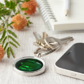 Round Emerald Sleutelhanger (Zijkant)