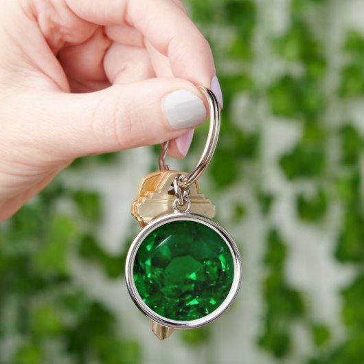 Round Emerald Sleutelhanger (Hand)