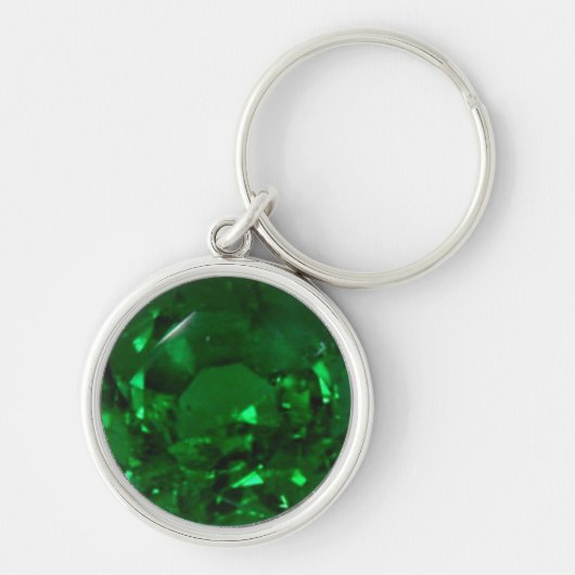 Round Emerald Sleutelhanger (Voorkant)