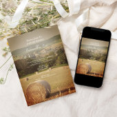 Round Hay Bales Farm Faire-part de mariage