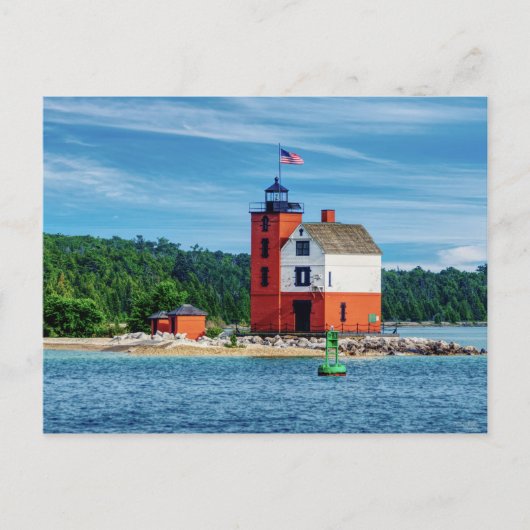 Round Island Lighthouse Briefkaart (Voorkant)