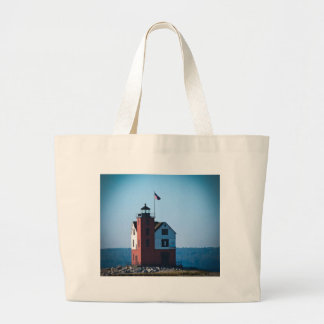 Round Island Lighthouse Grote Tote Bag