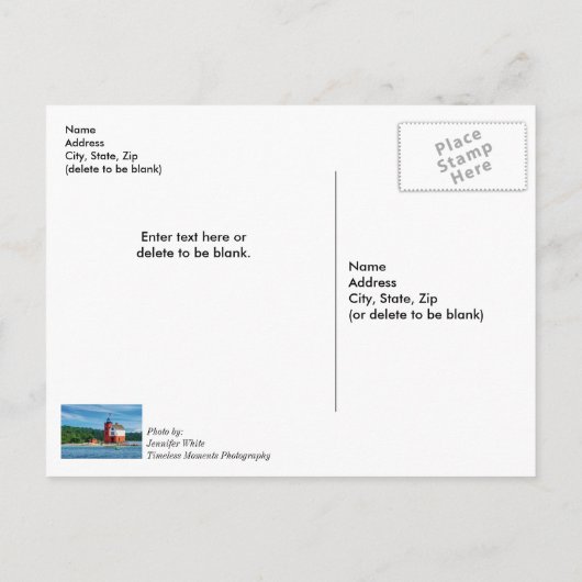 Round Island Lighthouse Se Bien Bientôt Carte Post (Dos)