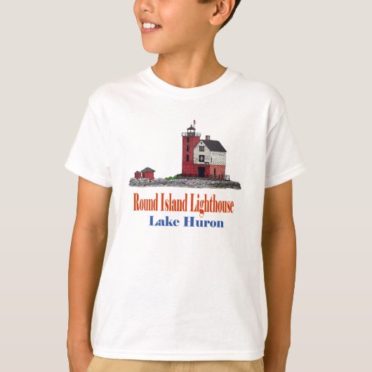 Round Island Lighthouse T-shirt (Voorkant)